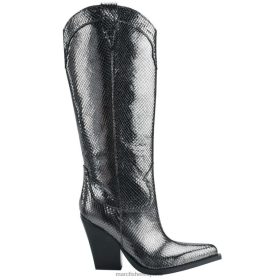 Marc Fisher España | Marc Fisher bota vaquera nalita X6204161 mujer serpiente de cuero gris oscuro
