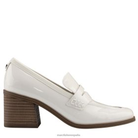 Marc Fisher España | Marc Fisher mocasines de tacón kchris X6204441 mujer charol crema chic