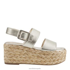 Marc Fisher España | Marc Fisher sandalia alpargata con plataforma patryce X6204213 mujer cuero platino
