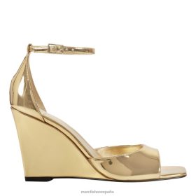 Marc Fisher España | Marc Fisher sandalia camira con cuña X6204253 mujer cuero metalizado dorado