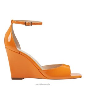 Marc Fisher España | Marc Fisher sandalia camira con cuña X6204255 mujer charol naranja