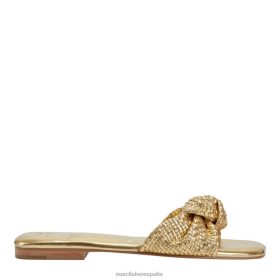 Marc Fisher España | Marc Fisher sandalia plana marlon X6204287 mujer cuero metalizado dorado