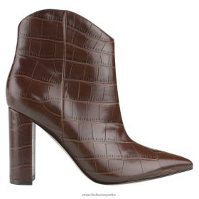 Marc Fisher Zapatos | Marc Fisher botín estilo western con tacón lezari X620454 mujer cocodrilo marrón