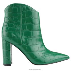 Marc Fisher Zapatos | Marc Fisher botín estilo western con tacón lezari X620466 mujer cocodrilo verde