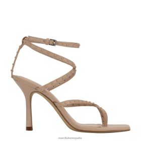 Marc Fisher Zapatos | Marc Fisher sandalia de tacón con tiras dallin X6204422 mujer cuero natural claro
