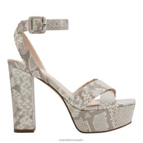 Marc Fisher Zapatos | Marc Fisher sandalia faril con plataforma y correa en el tobillo X6204582 mujer crema elegante