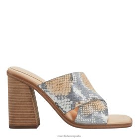 Marc Fisher Zapatos | Marc Fisher sandalia tipo chancla con tacón barli X6204480 mujer serpiente múltiple