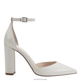 Marc Fisher Zapatos | Marc Fisher tacón con correa en el tobillo arnette X6204342 mujer cuero crema nuevo