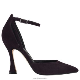Marc Fisher Zapatos | Marc Fisher zapatos de tacón lynnie con correa en el tobillo X6204678 mujer ante morado oscuro